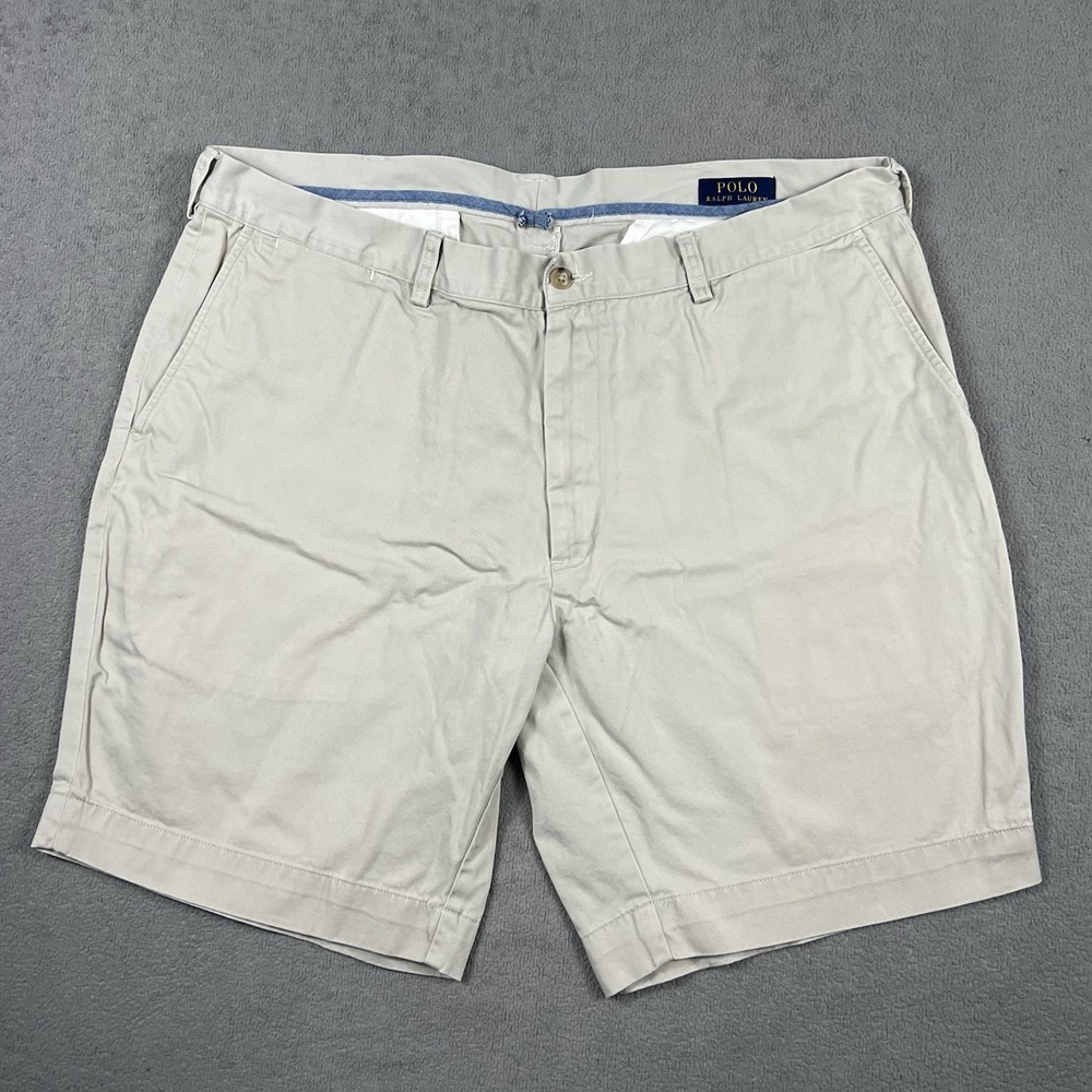Polo Ralph Lauren Classic Fit Shorts Mens 40 9" Flat Front Beige
